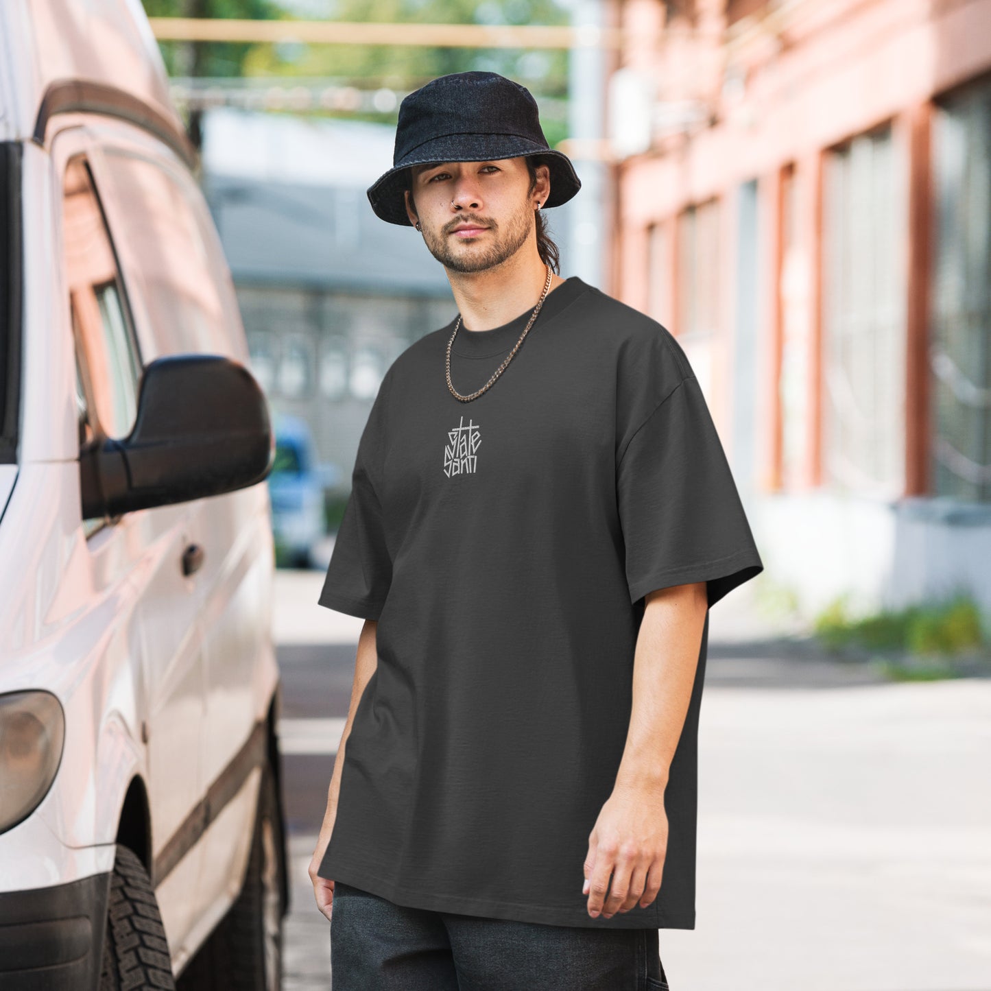 Oversized faded STATE SANTI t-shirt